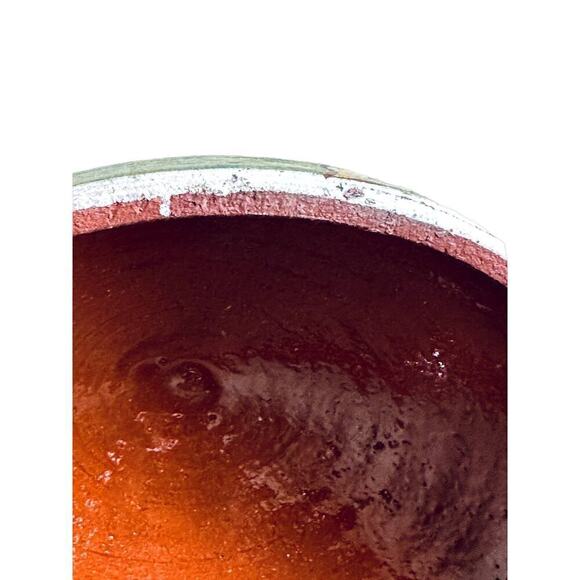 Moroccan Glazed Clay Flowers and Leaves Tagine Tanjin Baking Casserole Dish 9" - Picture 7 of 7